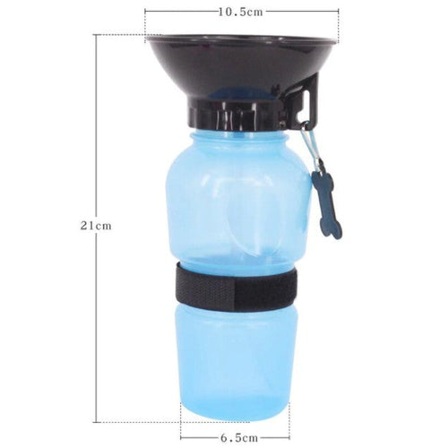 Borraccia Bottiglia Dispencer Ciotola Acqua Portatile 400ml Cane Gatto - Offershop.it