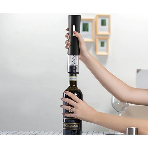 Image of Apribottiglie Cavatappi Elettrico Automatico Senza Fili Luce Led Taglierina - Offershop.it
