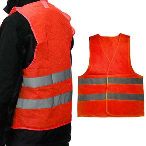 Gilet Giubotto Giubbino Arancione Catarifrangente Riflettente Emergenza - Offershop.it