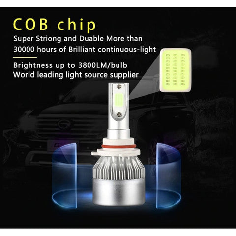 Image of Coppia Lampade Luci Led H1 H3 H4 H7 H8 H9 H11 HB4 36W 7600LM 6000K Auto Moto - Offershop.it