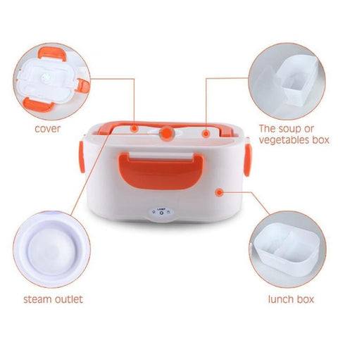Image of Scaldavivande Termico Porta Alimenti Cibo Elettrico Lunch Box Portatile 220V - Offershop.it