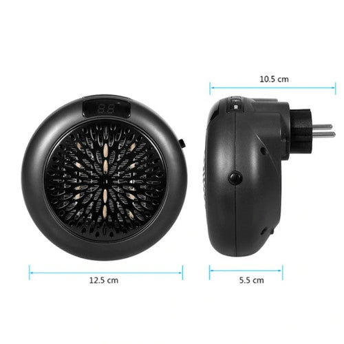 Mini Stufa Elettrica Portatile Tonda 900W Display Led Regolabile 15/32 gradi - Offershop.it