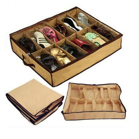 Image of Scarpiera Sottoletto Salvaspazio 12 Paia Porta Scarpe Ultra Slim Casa Viaggio - Offershop.it