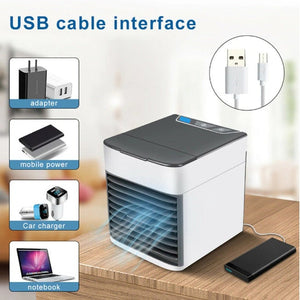 Mini Condizionatore Portatile 3 in 1 USB Serbatoio Acqua Filtro Led 7 Colori - Offershop.it