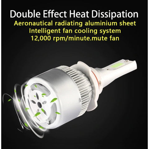 Image of Coppia Lampade Luci Led H1 H3 H4 H7 H8 H9 H11 HB4 36W 7600LM 6000K Auto Moto - Offershop.it