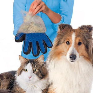 Guanto Spazzola Massaggiante Rimozione Peli Cane Gatto Animale Domestico - Offershop.it