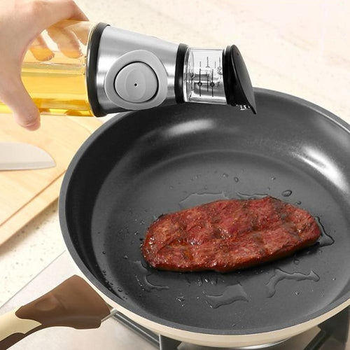 Dosatore Versatore Misuratore Olio D'oliva Aceto Succo 500ml Bottiglia Vetro - Offershop.it