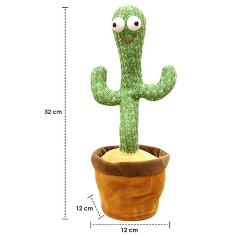 Image of Cactus Ballerino Parlante Peluche Illuminato Luci Balla Ripete - Offershop.it
