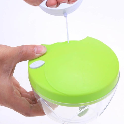 Tritatutto Manuale Affetta Verdure Frutta Carne 3 Lame Acciaio Corda - Offershop.it