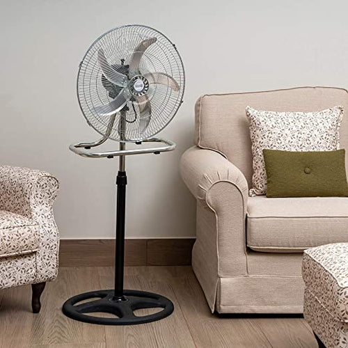 Ventilatore Acciaio 3 in 1 Piantana Parete Tavolo 65W Pale Alluminio - Offershop.it