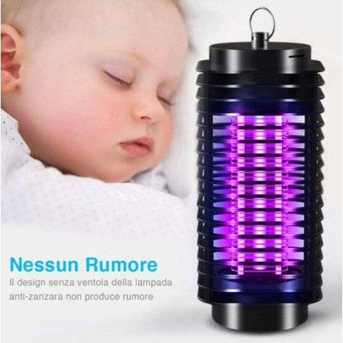Zanzariera Elettrica Lampada Led UV 3W Trappola Antizanzare Insetti Mosche - Offershop.it