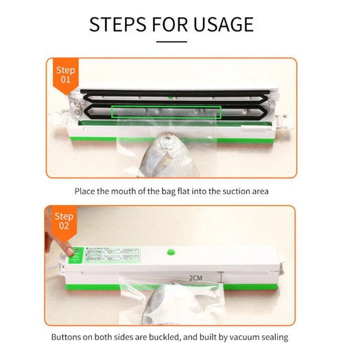 Macchina Sottovuoto Alimenti Automatica Professionale 100W Cibo Fresco Secco - Offershop.it