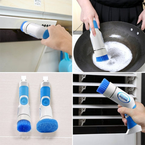 Image of Spazzola Rotante Elettrica Senza Fili Portatile Impermeabile Pulizia Casa - Offershop.it