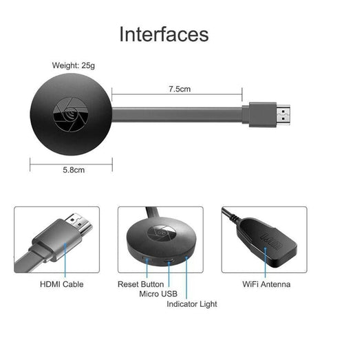 Dongle Miracast Mirascreen Ricevitore Video TV HDMI Wifi Wireless 1080p DLNA - Offershop.it