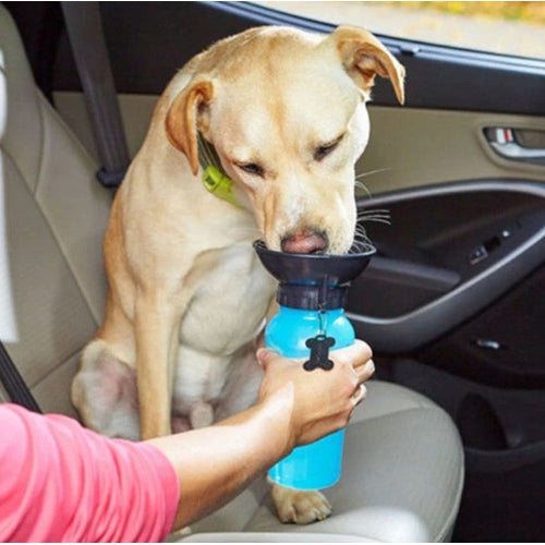 Borraccia Bottiglia Dispencer Ciotola Acqua Portatile 400ml Cane Gatto - Offershop.it