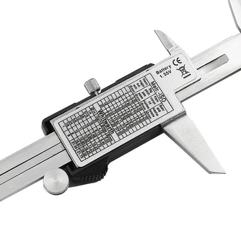 Image of Calibro Digitale Precisione Micrometro 150 mm 6 Pollici Acciaio Inox Temprato - Offershop.it