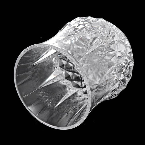 Bicchiere Illuminato LED Induzione Colori Arcobaleno Plexiglass Acqua Drink - Offershop.it