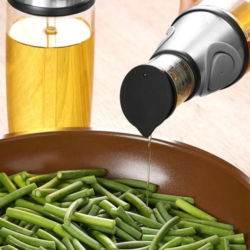 Dosatore Versatore Misuratore Olio D'oliva Aceto Succo 500ml Bottiglia Vetro - Offershop.it
