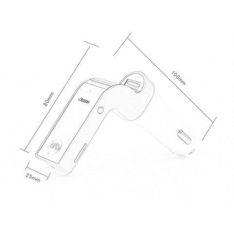 Image of Trasmettitore Radio FM Stereo Bluetooth Auto Display USB AUX Musica MP3 WMA - Offershop.it