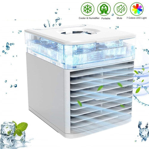 Mini Condizionatore Portatile 3 in 1 USB Serbatoio Acqua Filtro Luci Led - Offershop.it