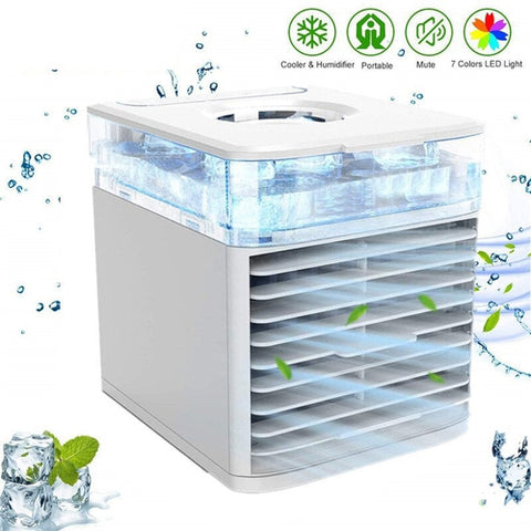Image of Mini Condizionatore Portatile 3 in 1 USB Serbatoio Acqua Filtro Luci Led - Offershop.it