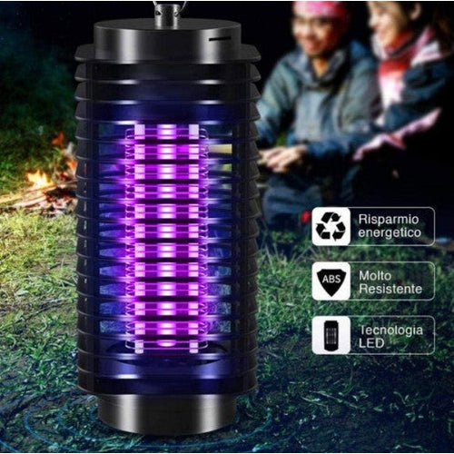 Zanzariera Elettrica Lampada Led UV 3W Trappola Antizanzare Insetti Mosche - Offershop.it