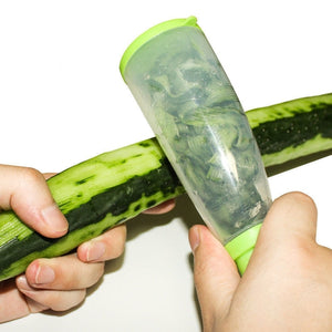 Pela Verdure Contenitore Lama Acciaio Inox Sbuccia Ortaggi Frutta Carote - Offershop.it