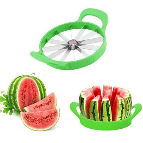 Image of Taglia Affetta Melone 12 Fette Uniformi Manuale Lame Acciao Inox Antiruggine - Offershop.it