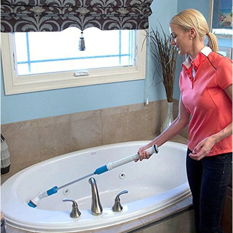 Image of Spazzola Rotante Elettrica Senza Fili Portatile Pulizia Casa Bagno Vasca Auto - Offershop.it