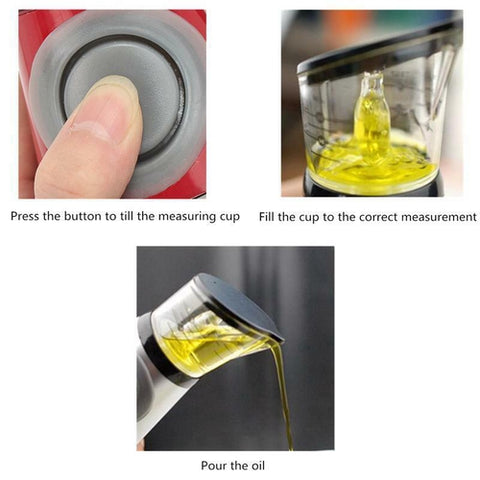 Image of Dosatore Versatore Misuratore Olio D'oliva Aceto Succo 500ml Bottiglia Vetro - Offershop.it