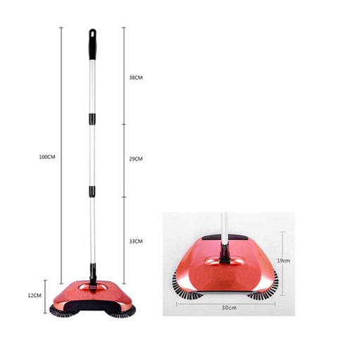 Image of Scopa Rotante 360 gradi Automatica 2 Spazzole Senza Corrente Pulizia Casa - Offershop.it