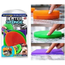 Spugna Presina Silicone Multiuso 3 Pezzi Spazzola Cucina Bagno Flessibile - Offershop.it