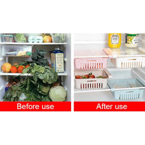 Image of Cassetto Frigorifero Salvaspazio Alimenti Scomparsa Allungabile Scorrevole - Offershop.it