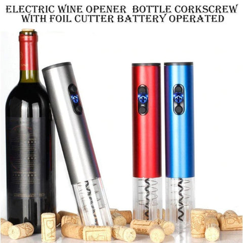 Image of Apribottiglie Cavatappi Elettrico Automatico Senza Fili Batterie Luce Led - Offershop.it