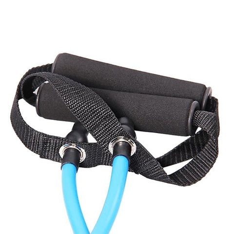 Image of Cavo Elastico Resistenza Fitness Esercizi Ginnastica Maniglia Palestra Casa - Offershop.it