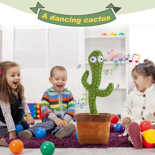 Cactus Ballerino Parlante Peluche Illuminato Luci Balla Ripete - Offershop.it