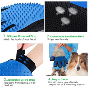 Guanto Spazzola Massaggiante Rimozione Peli Cane Gatto Animale Domestico - Offershop.it