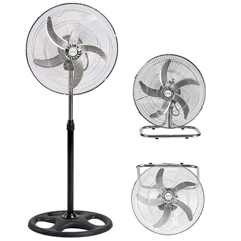 Image of Ventilatore Acciaio 3 in 1 Piantana Parete Tavolo 65W Pale Alluminio - Offershop.it