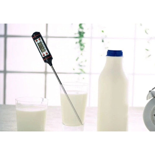 Termometro Digitale Alimenti Cibo Liquidi Latte Vino Forno Carne Acciaio Inox - Offershop.it