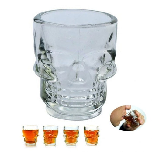 Set 4 Bicchierini in Vetro con Teschio per Whisky Vodka Liquore Grappa Shot - Offershop.it