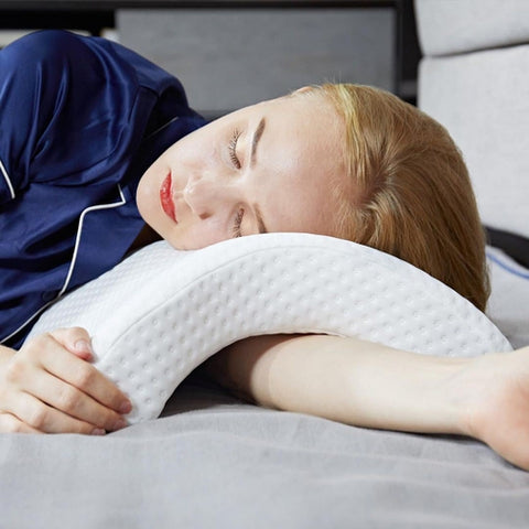 Image of Cuscino Cervicale Arco Curvo Memory Foam Ergonomico Anti Pressione Braccia - Offershop.it