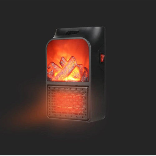 Mini Stufa Elettrica Effetto Camino Legna Fuoco 500W Telecomando 15/32 gradi - Offershop.it