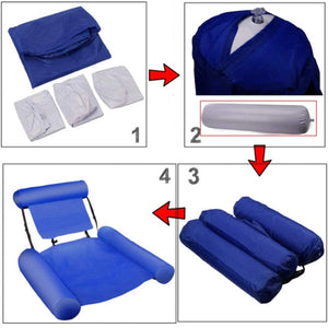 Sedia Sdraio Gonfiabile Galleggiante Mare Piscina Lago Pieghevole Relax - Offershop.it