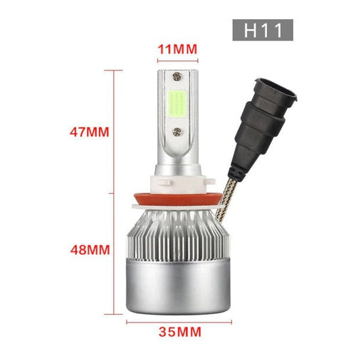 Coppia Lampade Luci Led H1 H3 H4 H7 H8 H9 H11 HB4 36W 7600LM 6000K Auto Moto - Offershop.it