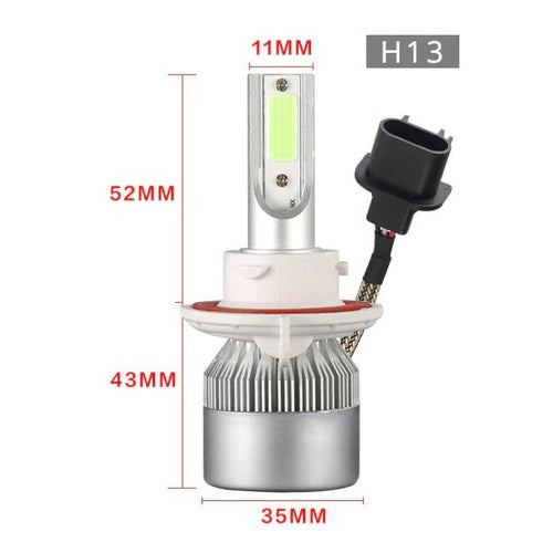 Coppia Lampade Luci Led H1 H3 H4 H7 H8 H9 H11 HB4 36W 7600LM 6000K Auto Moto - Offershop.it