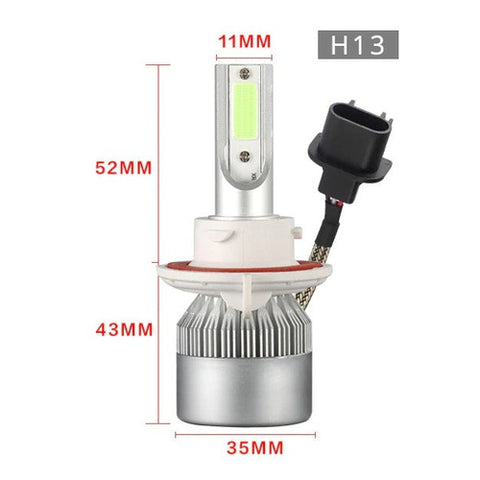 Image of Coppia Lampade Luci Led H1 H3 H4 H7 H8 H9 H11 HB4 36W 7600LM 6000K Auto Moto - Offershop.it