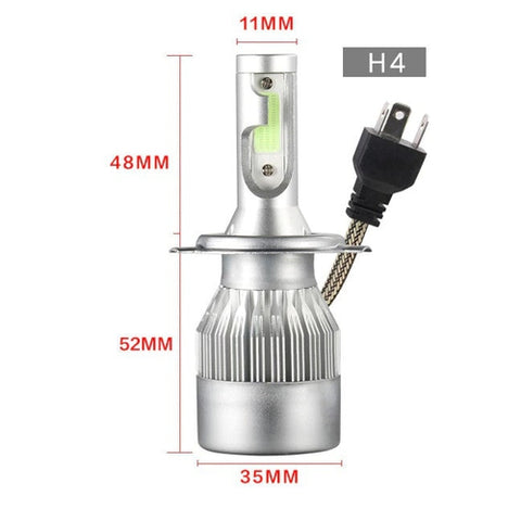 Image of Coppia Lampade Luci Led H1 H3 H4 H7 H8 H9 H11 HB4 36W 7600LM 6000K Auto Moto - Offershop.it