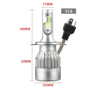 Coppia Lampade Luci Led H1 H3 H4 H7 H8 H9 H11 HB4 36W 7600LM 6000K Auto Moto - Offershop.it