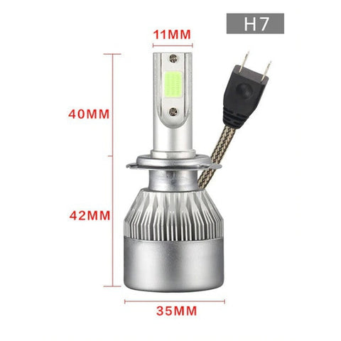Image of Coppia Lampade Luci Led H1 H3 H4 H7 H8 H9 H11 HB4 36W 7600LM 6000K Auto Moto - Offershop.it